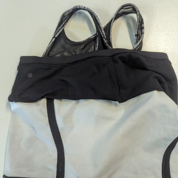 Lululemon Get It Om Bra Mini Dottie Tribe White Black / Black Size 8 - Picture 8 of 11
